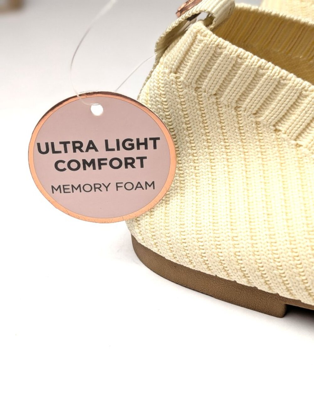 Danskin Wish Pale Yellow Ribbed Slip‑On Flats — Size 6.5 — NWT - Picture 10 of 10